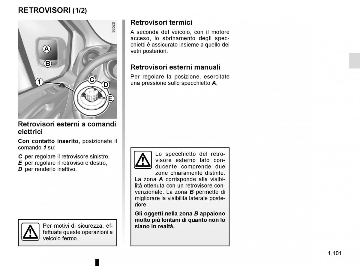 Renault Trafic III 3 manuale del proprietario / page 107