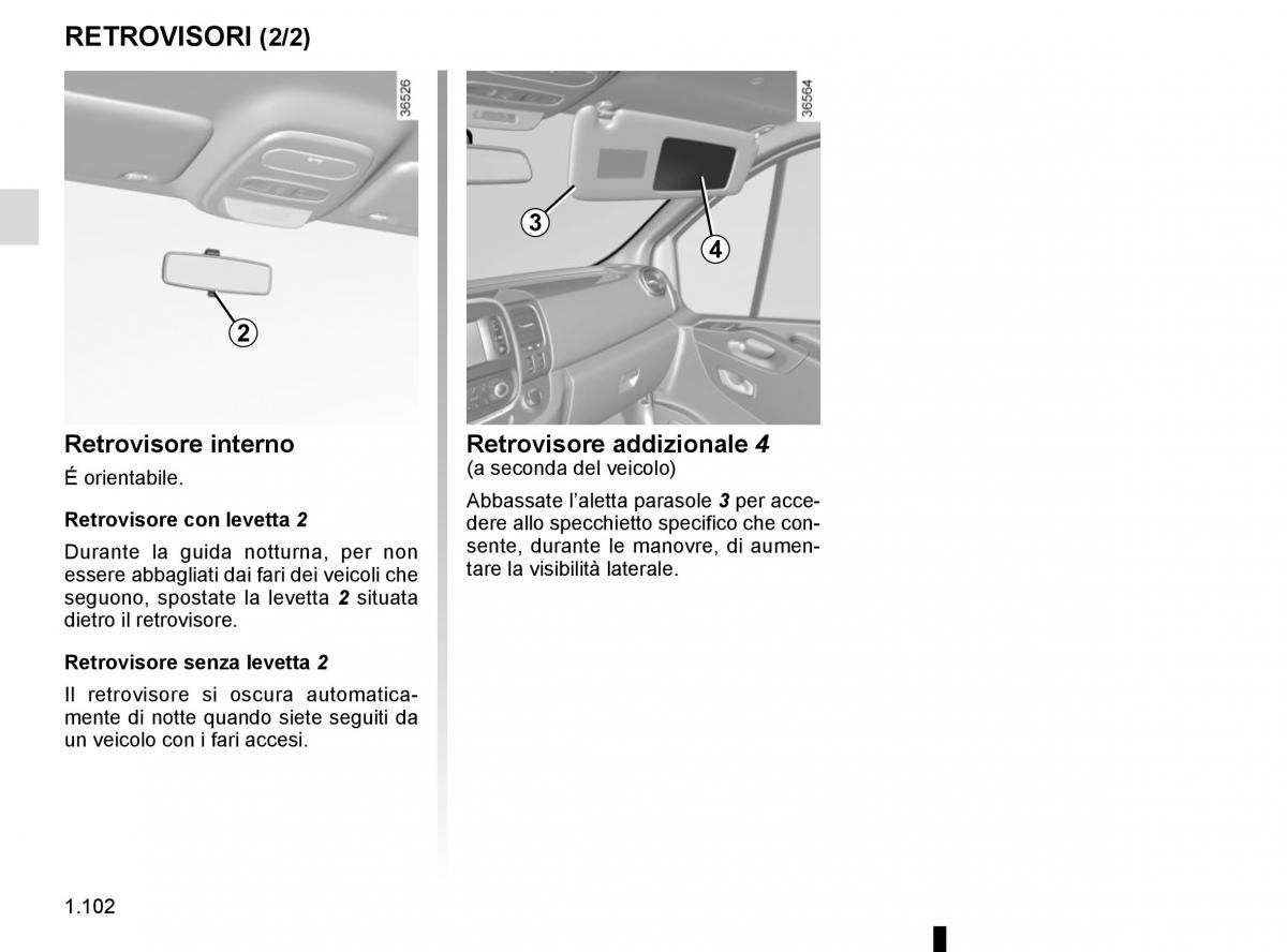 Renault Trafic III 3 manuale del proprietario / page 108