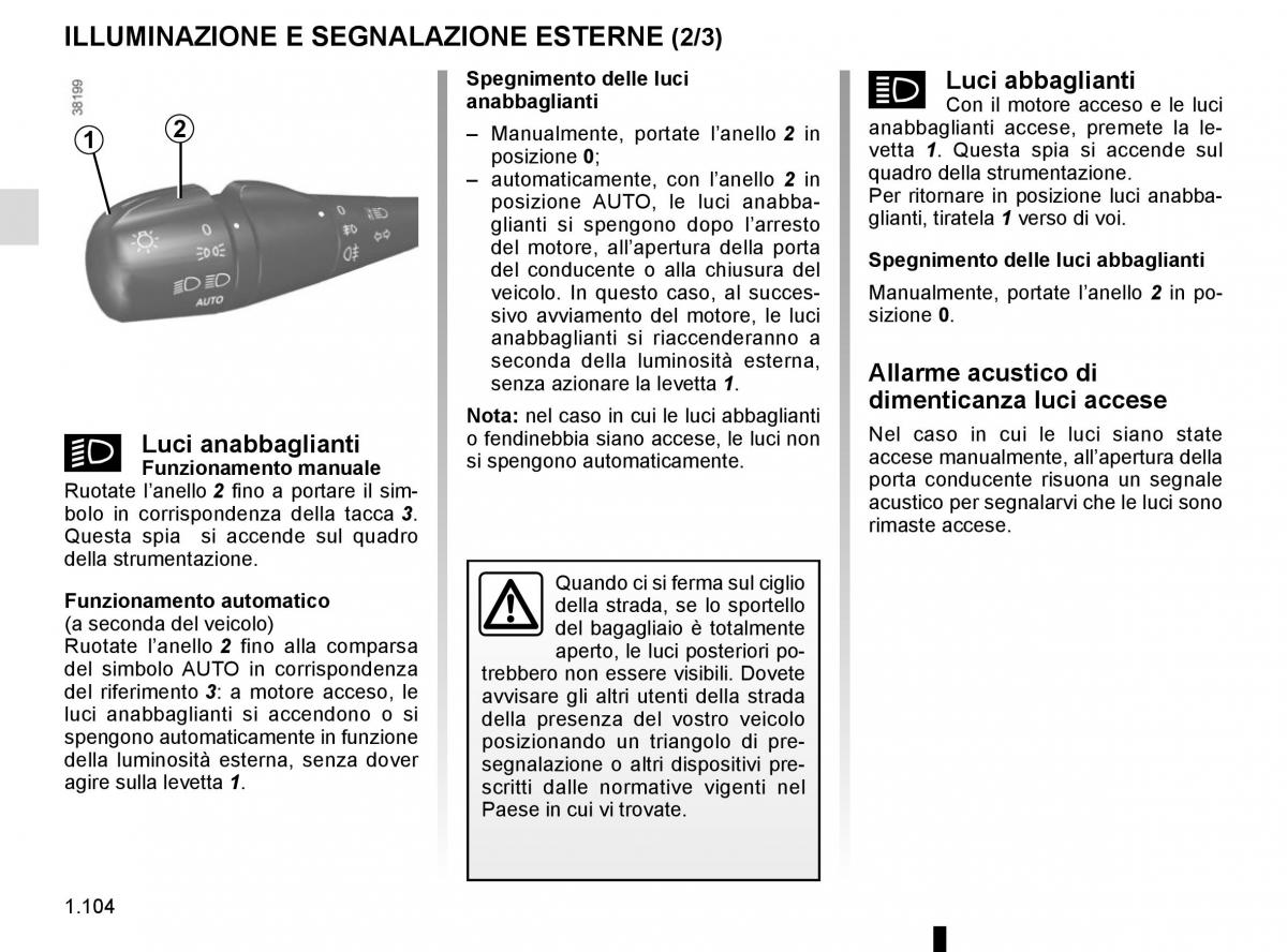 Renault Trafic III 3 manuale del proprietario / page 110