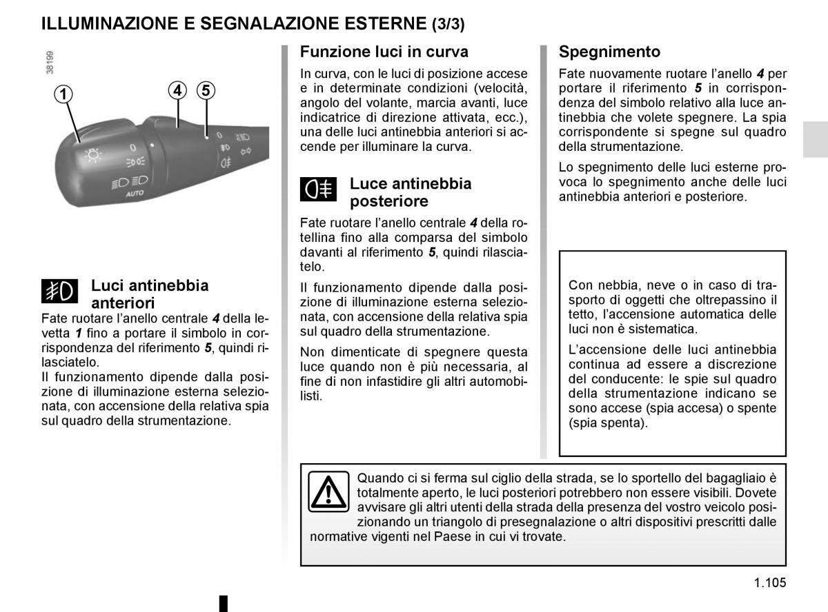 Renault Trafic III 3 manuale del proprietario / page 111