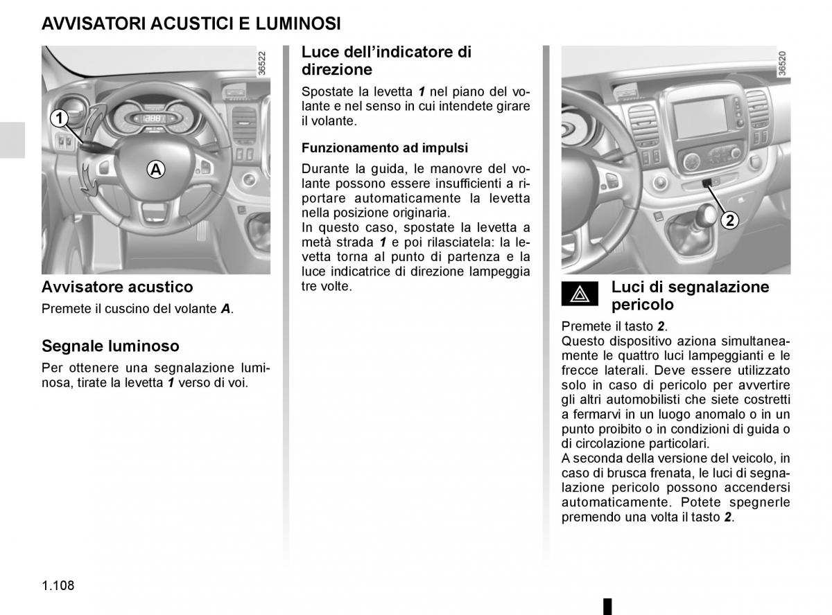 Renault Trafic III 3 manuale del proprietario / page 114