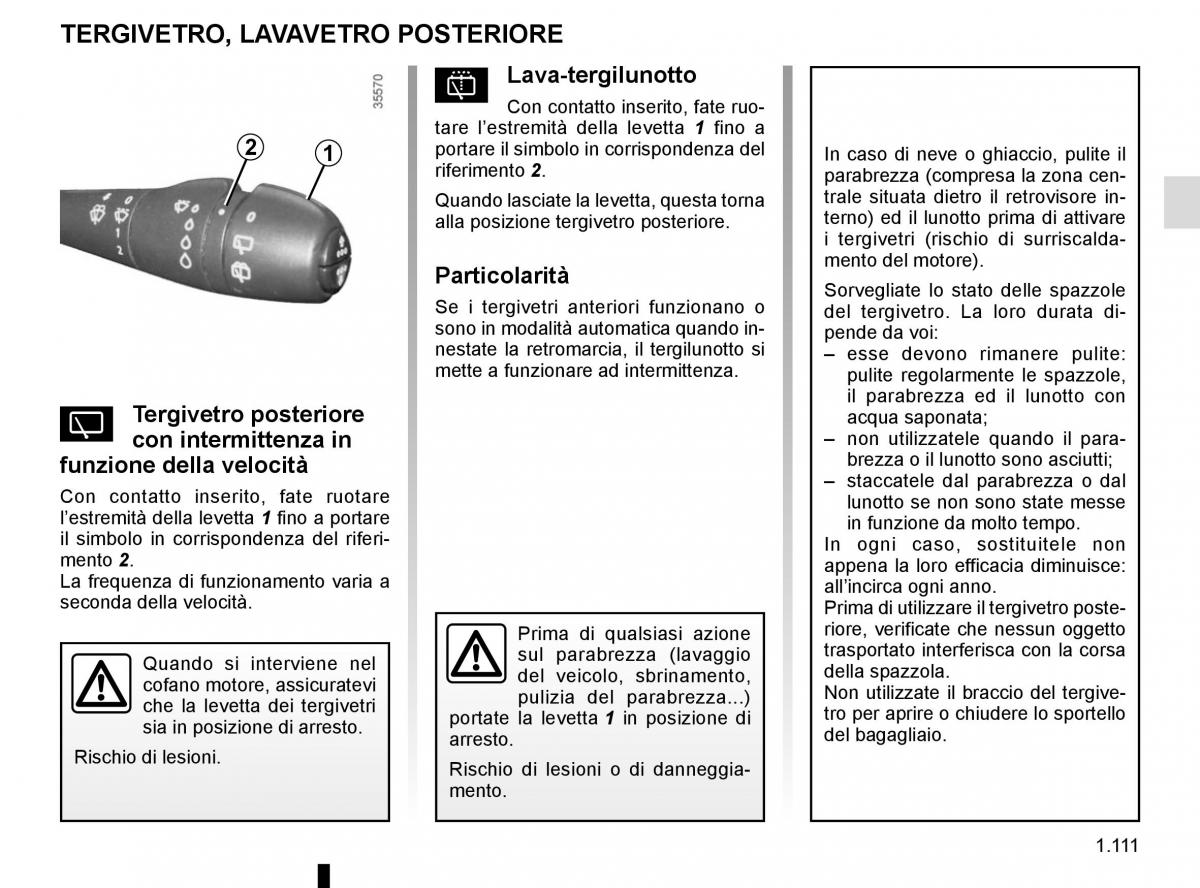 Renault Trafic III 3 manuale del proprietario / page 117