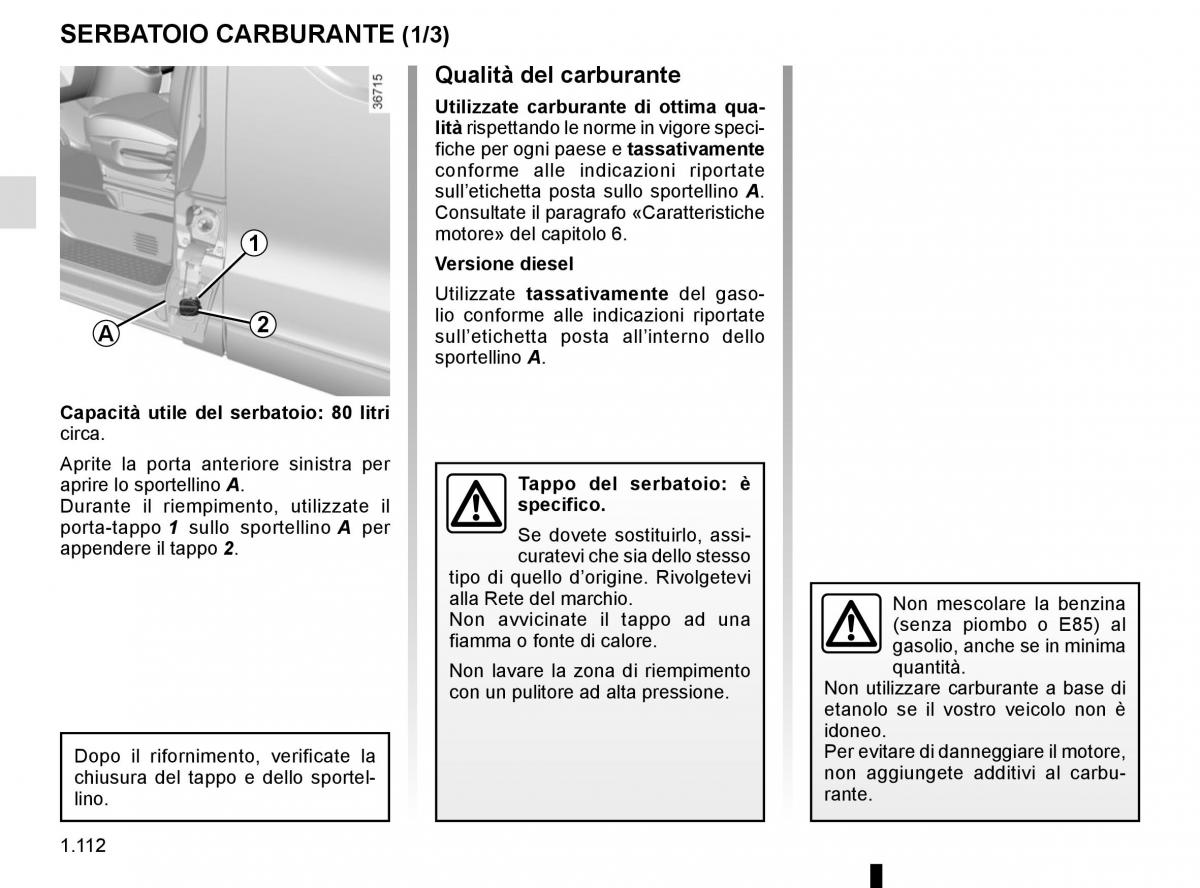 Renault Trafic III 3 manuale del proprietario / page 118