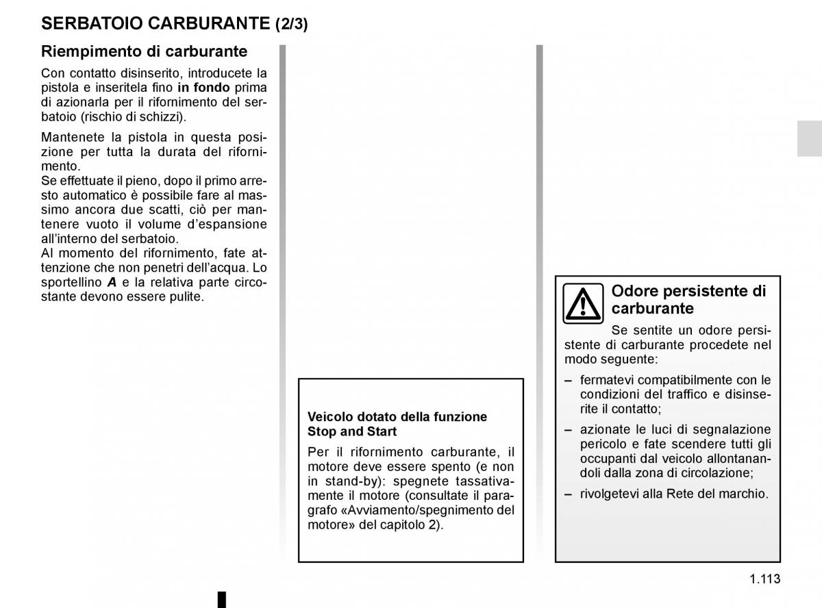 Renault Trafic III 3 manuale del proprietario / page 119