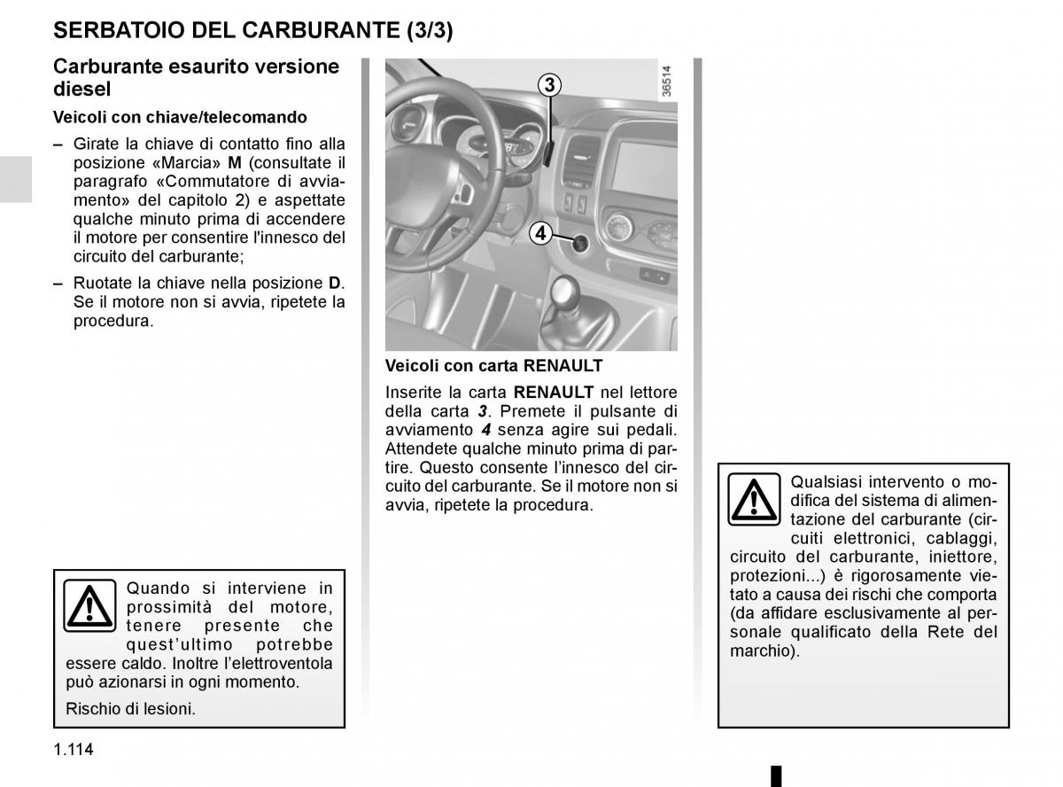 Renault Trafic III 3 manuale del proprietario / page 120