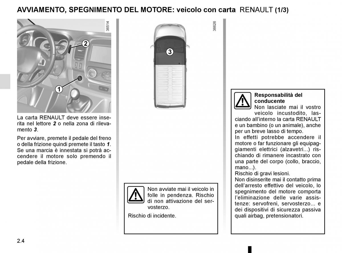 Renault Trafic III 3 manuale del proprietario / page 128