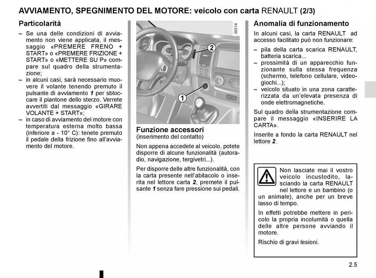 Renault Trafic III 3 manuale del proprietario / page 129