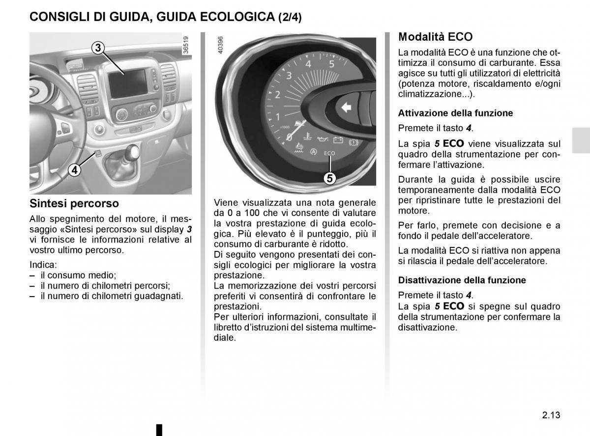 Renault Trafic III 3 manuale del proprietario / page 137