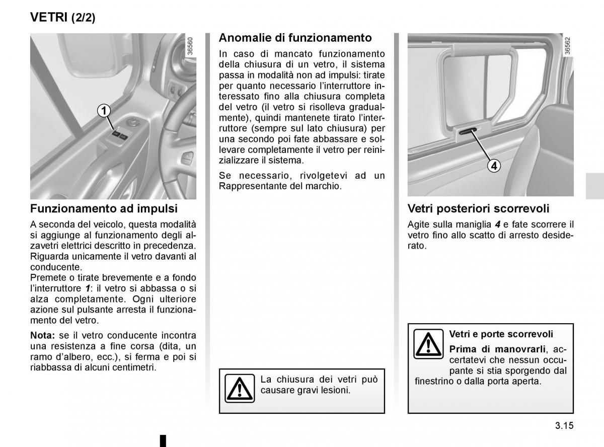 Renault Trafic III 3 manuale del proprietario / page 177