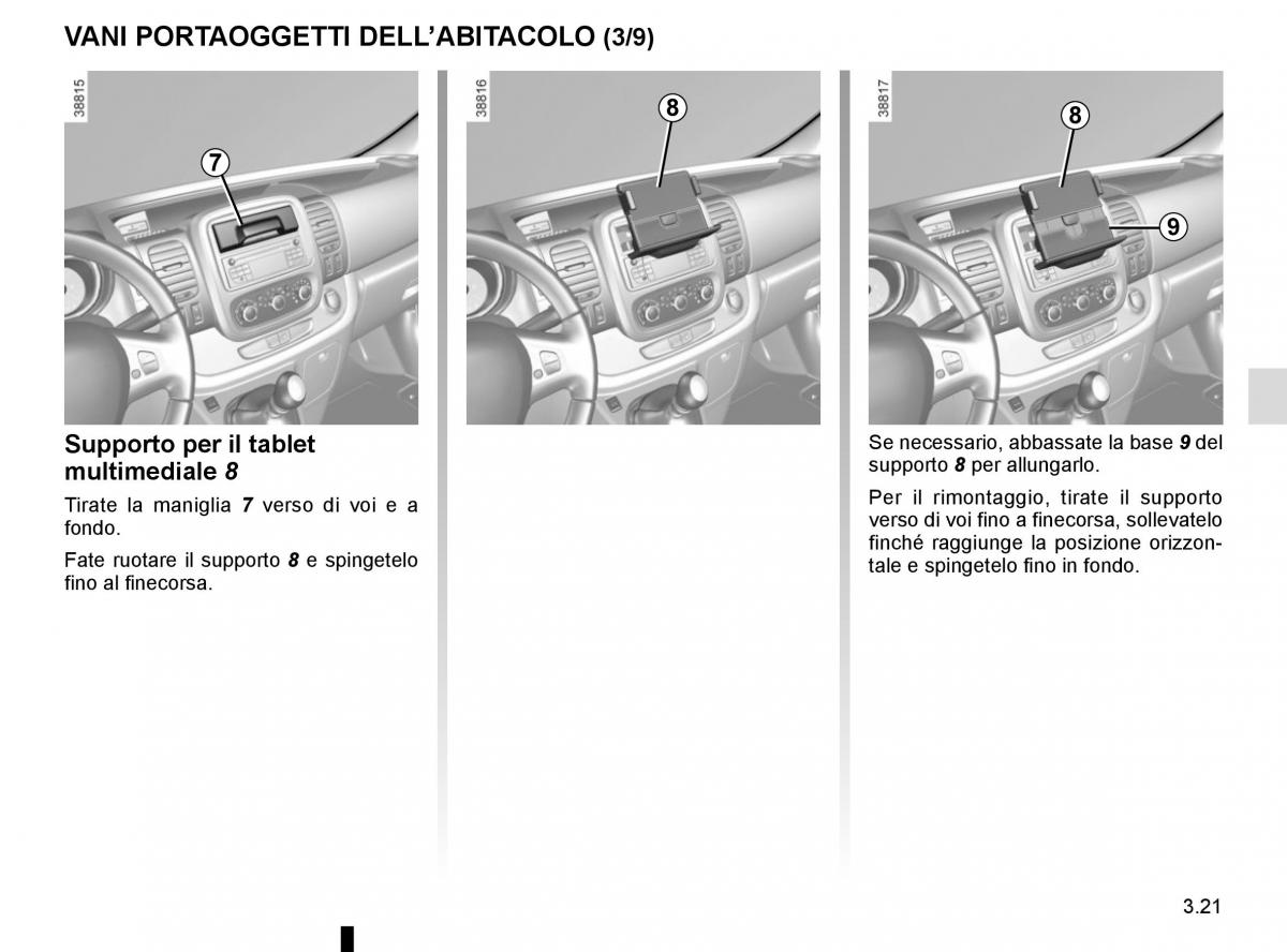 Renault Trafic III 3 manuale del proprietario / page 183