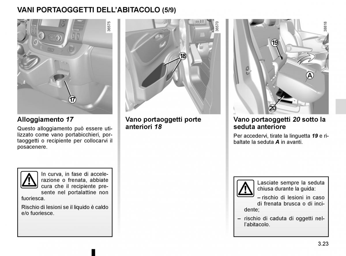 Renault Trafic III 3 manuale del proprietario / page 185