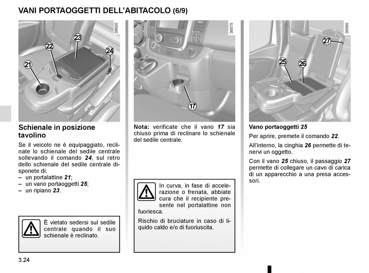 Renault Trafic III 3 manuale del proprietario / page 186