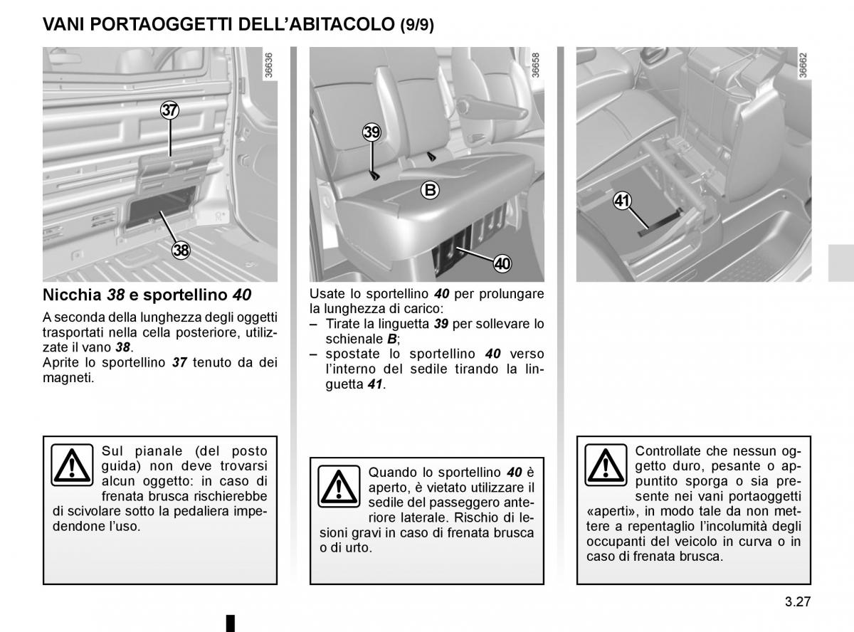 Renault Trafic III 3 manuale del proprietario / page 189