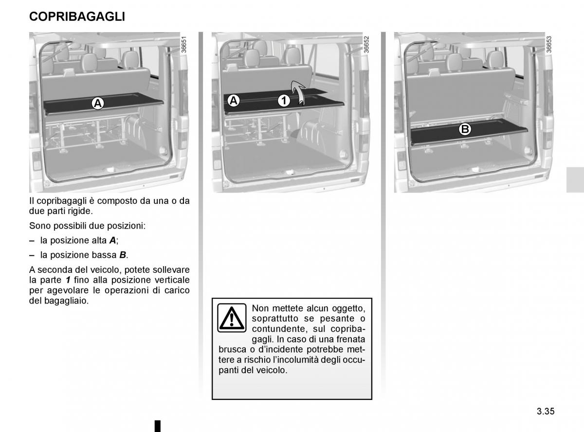 Renault Trafic III 3 manuale del proprietario / page 197