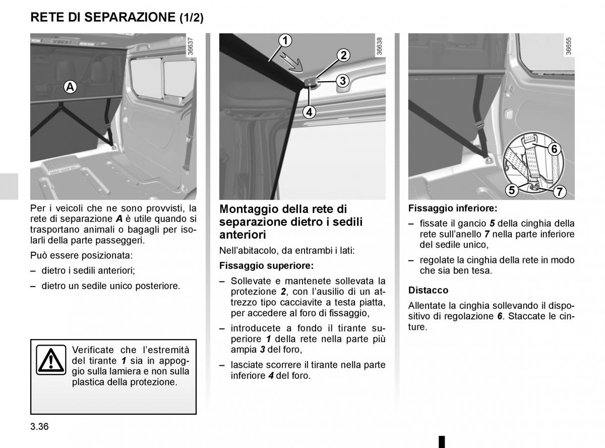 Renault Trafic III 3 manuale del proprietario / page 198