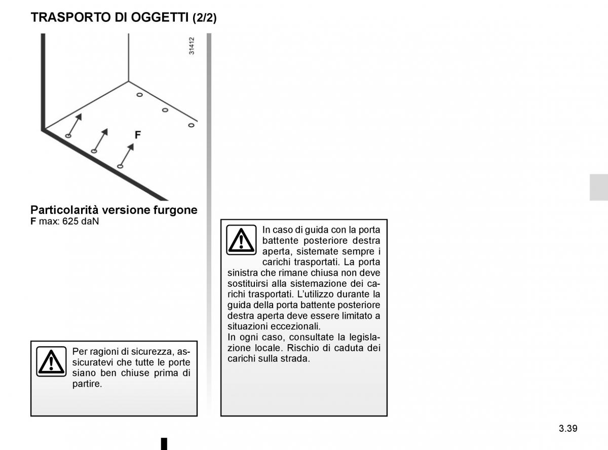 Renault Trafic III 3 manuale del proprietario / page 201