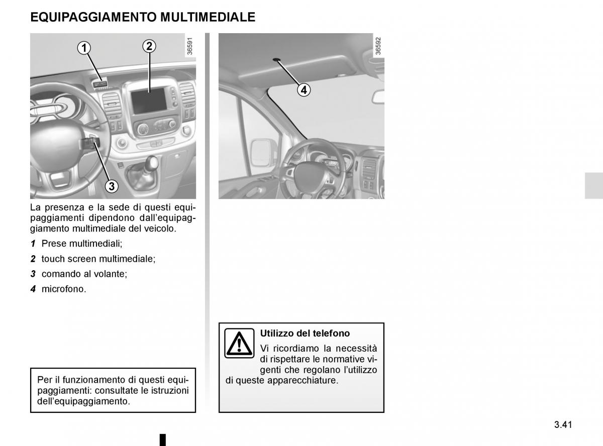 Renault Trafic III 3 manuale del proprietario / page 203