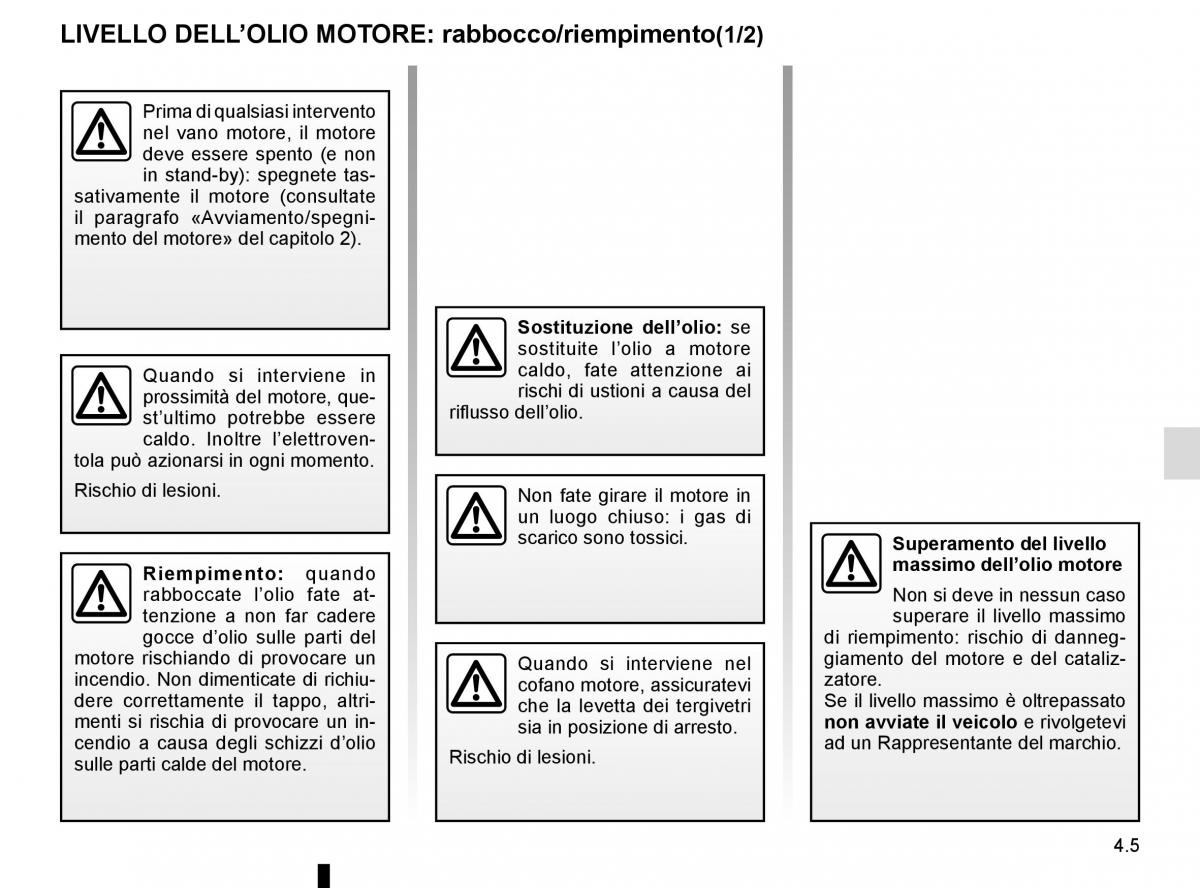 Renault Trafic III 3 manuale del proprietario / page 209