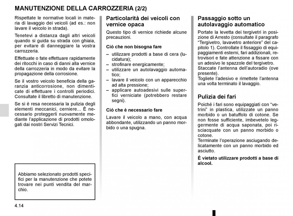 Renault Trafic III 3 manuale del proprietario / page 218