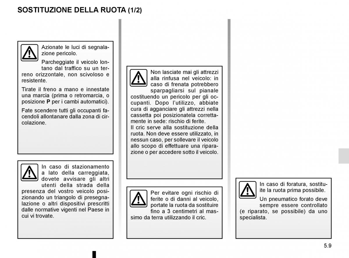 Renault Trafic III 3 manuale del proprietario / page 229