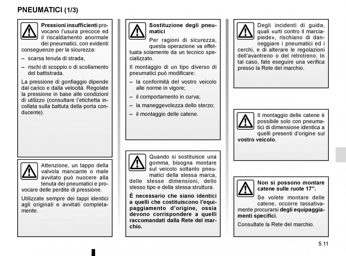 Renault Trafic III 3 manuale del proprietario / page 231