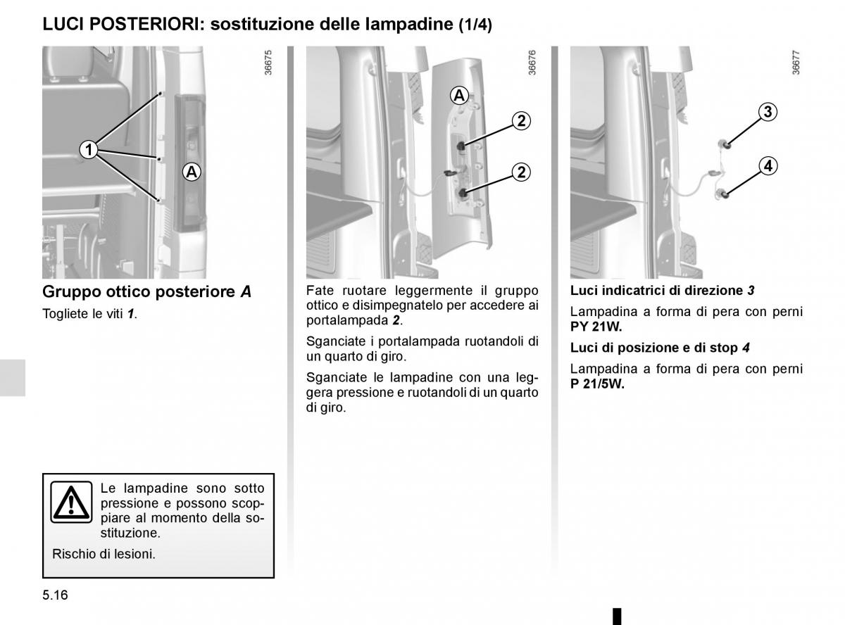 Renault Trafic III 3 manuale del proprietario / page 236