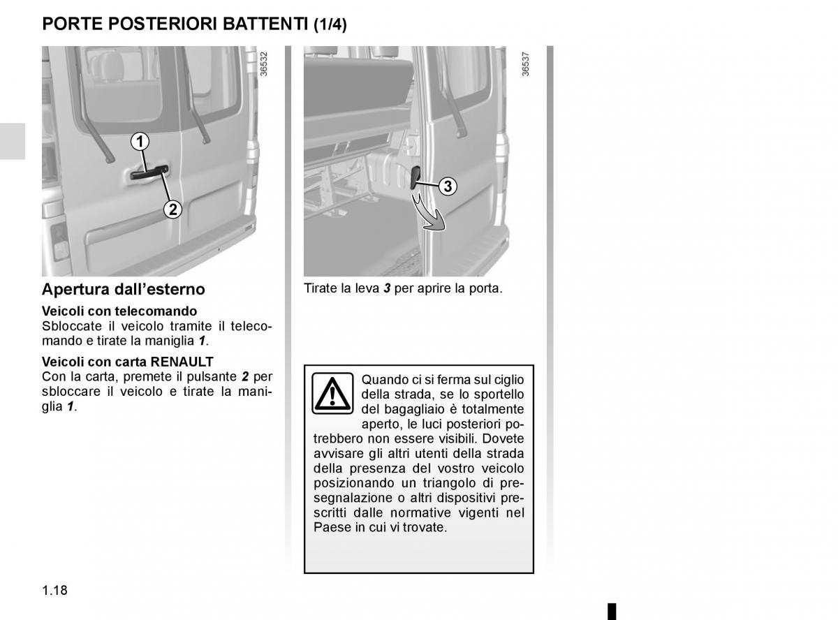 Renault Trafic III 3 manuale del proprietario / page 24