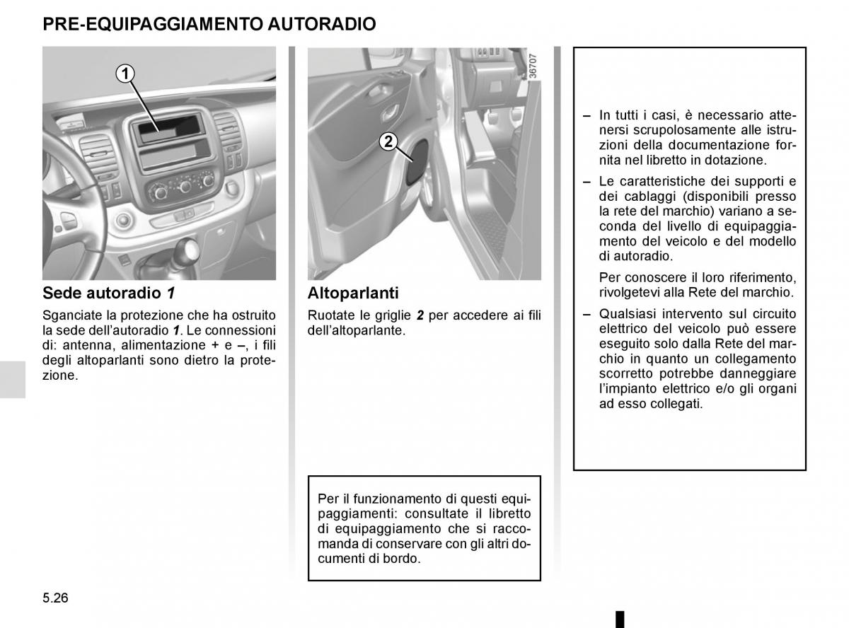 Renault Trafic III 3 manuale del proprietario / page 246