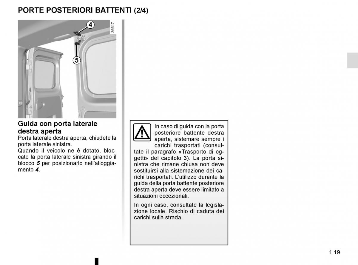 Renault Trafic III 3 manuale del proprietario / page 25