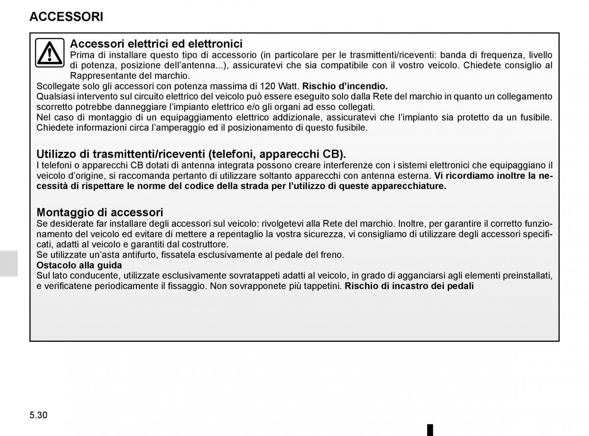 Renault Trafic III 3 manuale del proprietario / page 250