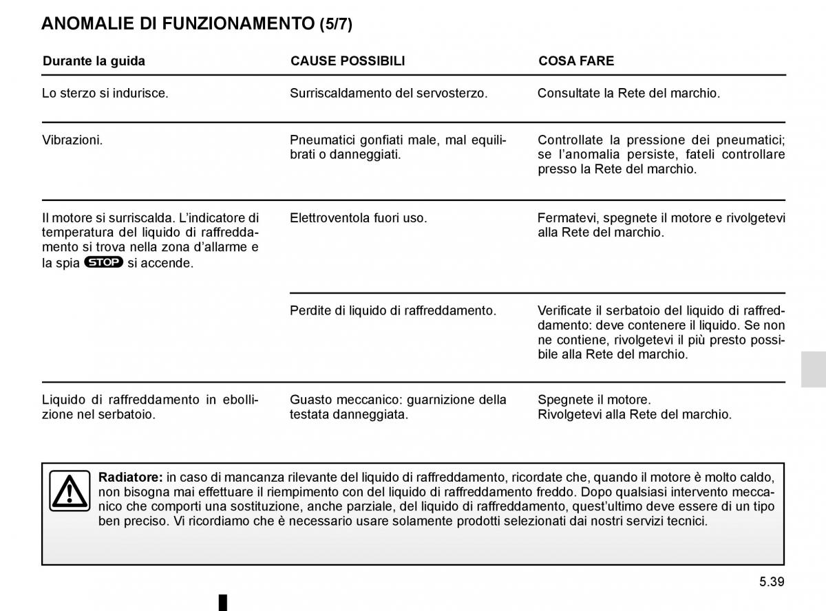 Renault Trafic III 3 manuale del proprietario / page 259