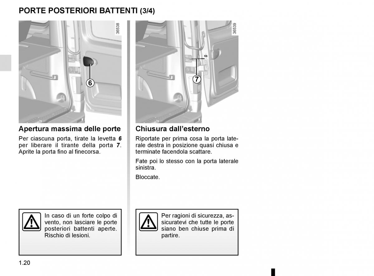 Renault Trafic III 3 manuale del proprietario / page 26