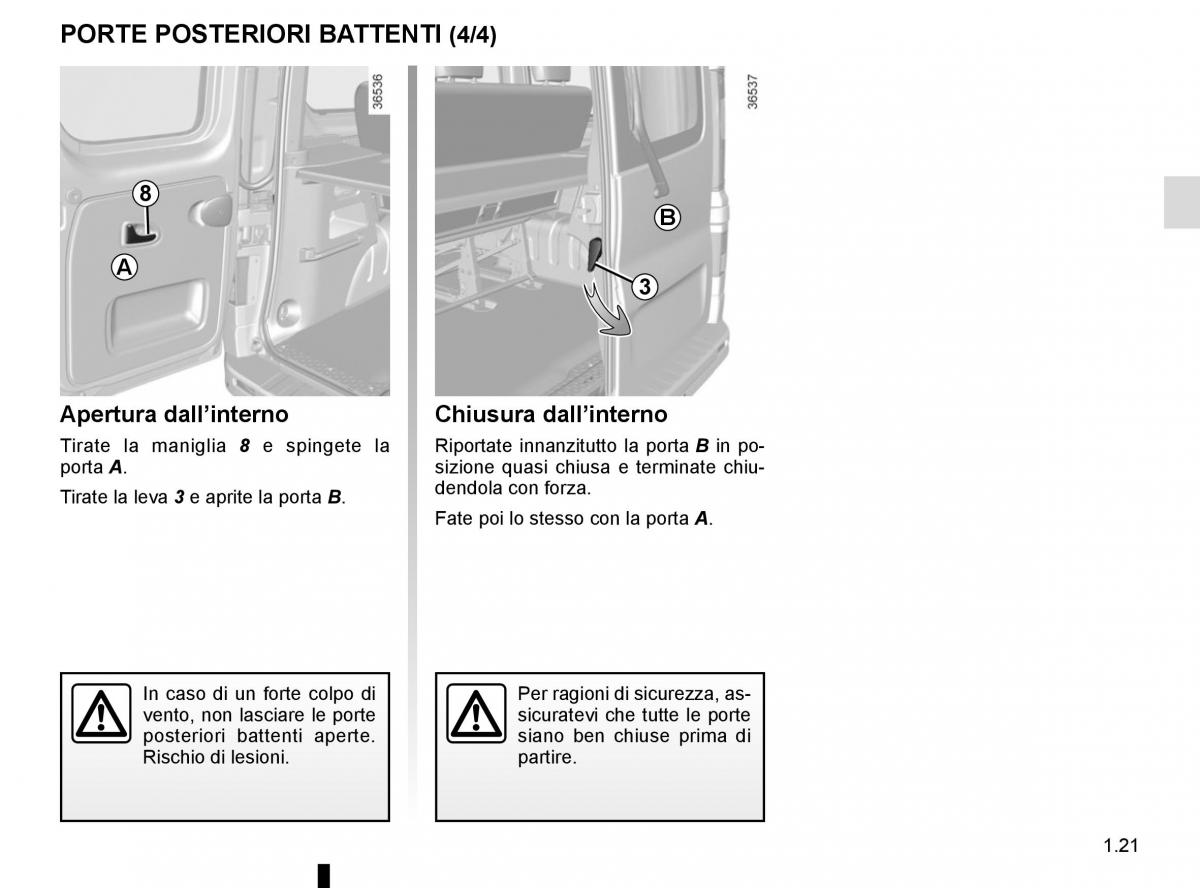 Renault Trafic III 3 manuale del proprietario / page 27