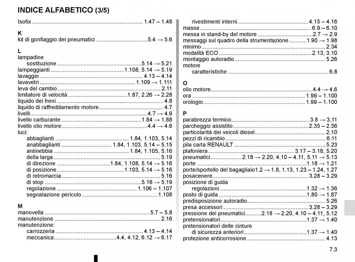 Renault Trafic III 3 manuale del proprietario / page 287