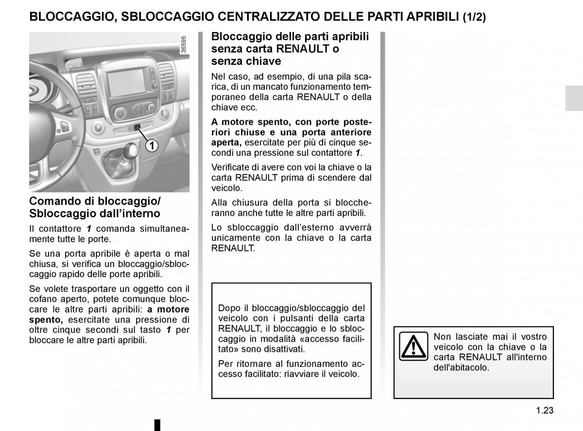 Renault Trafic III 3 manuale del proprietario / page 29