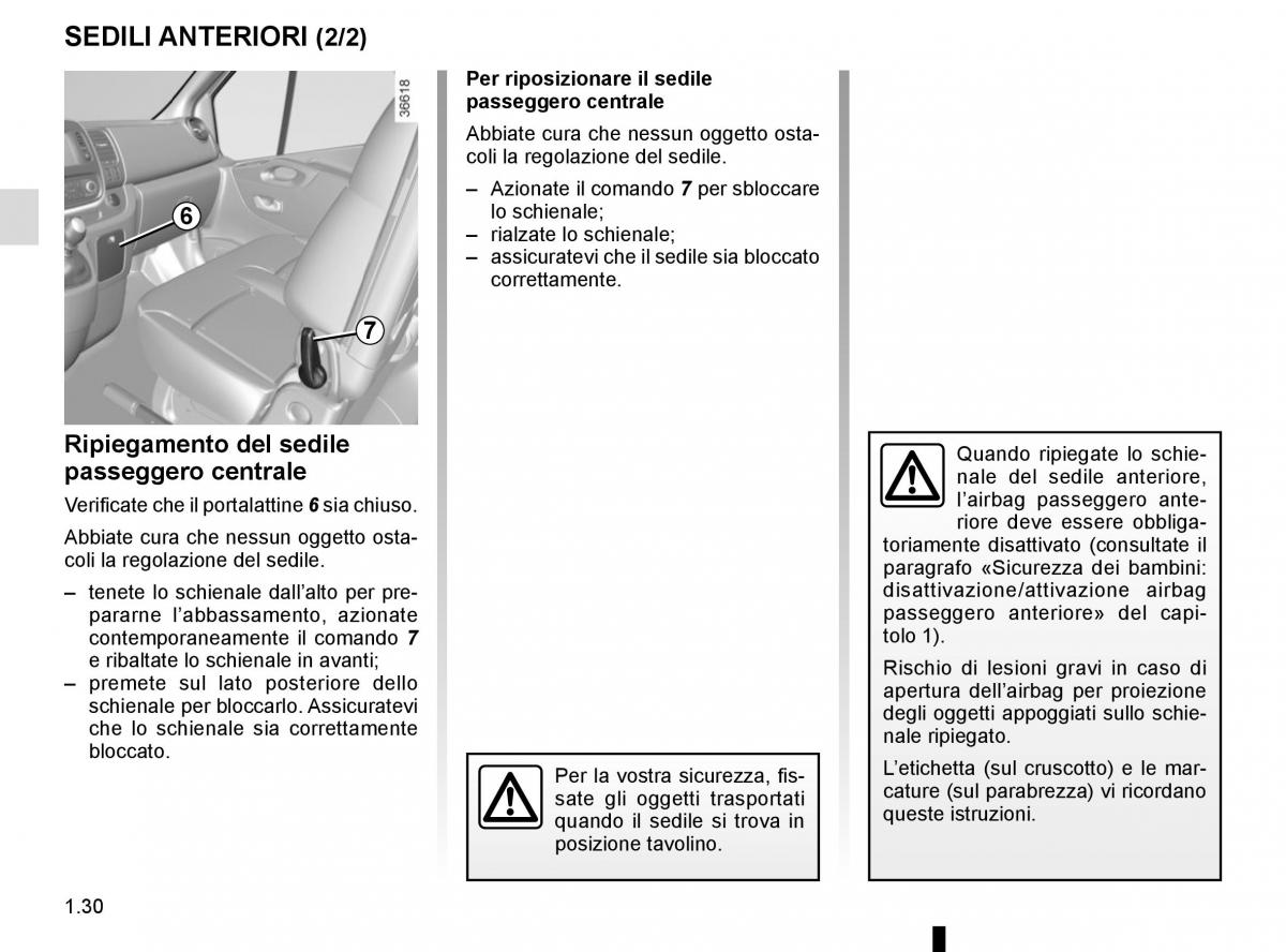 Renault Trafic III 3 manuale del proprietario / page 36