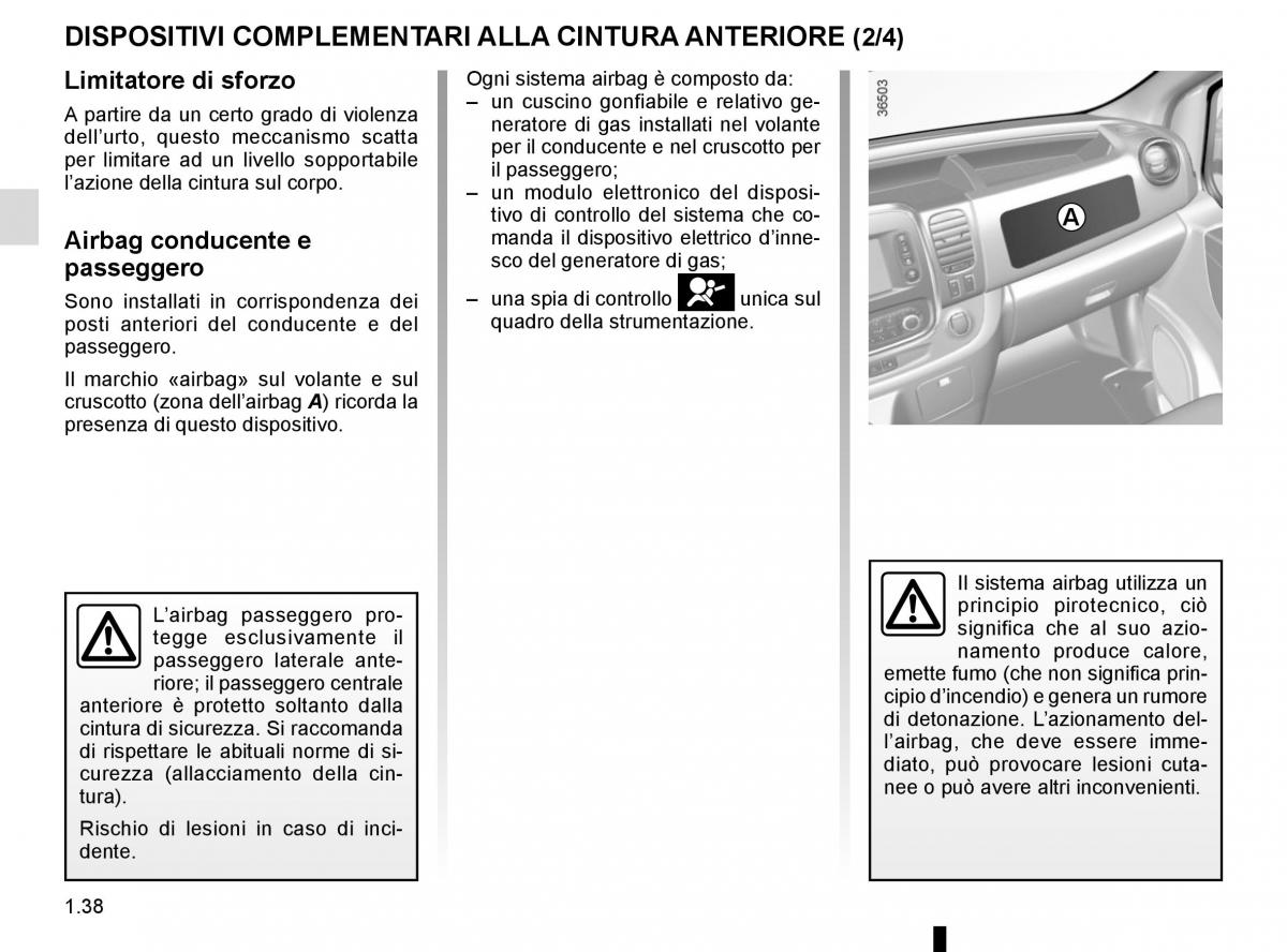 Renault Trafic III 3 manuale del proprietario / page 44