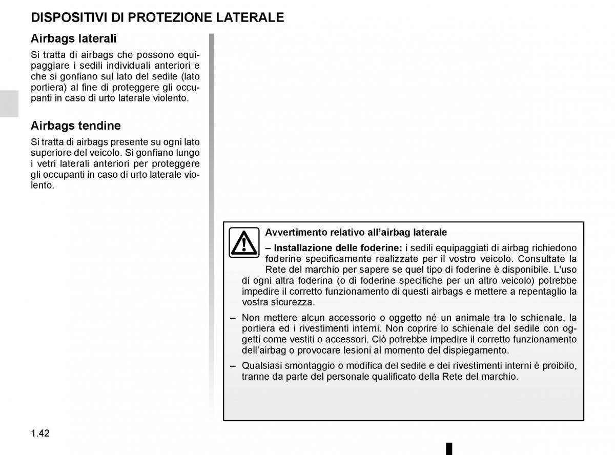 Renault Trafic III 3 manuale del proprietario / page 48