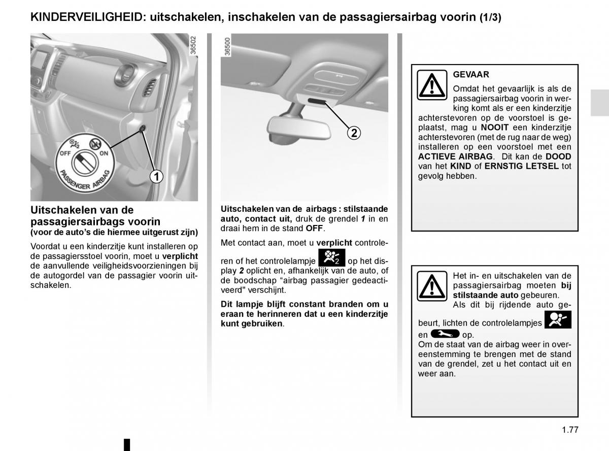 Renault Trafic III 3 handleiding / page 83