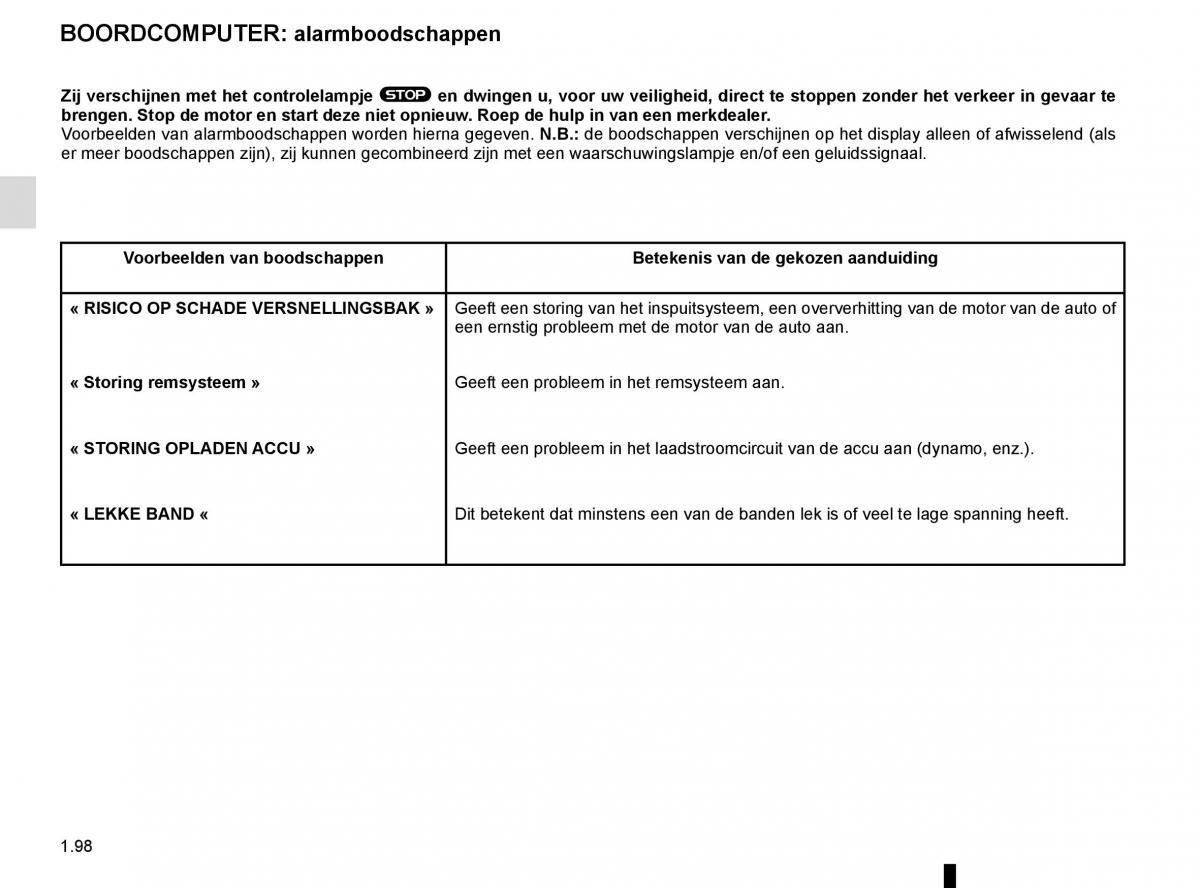 Renault Trafic III 3 handleiding / page 104