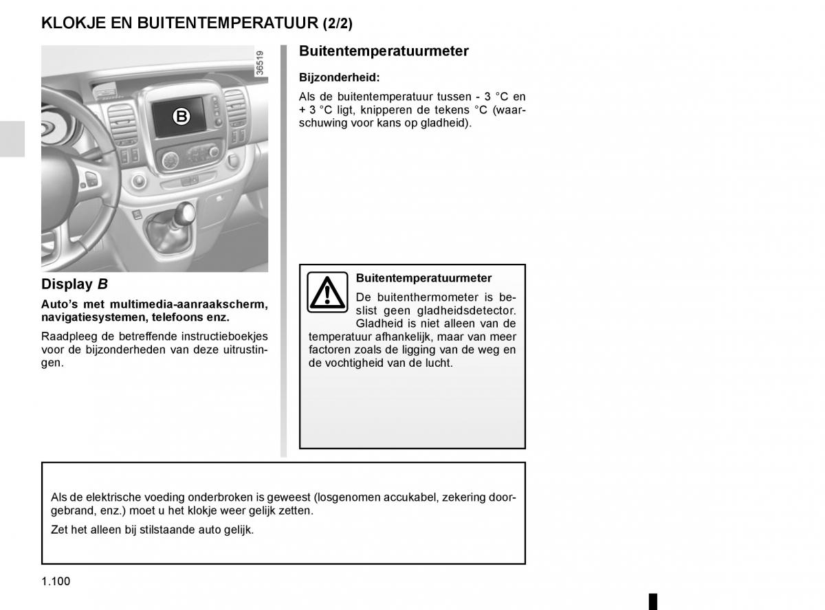 Renault Trafic III 3 handleiding / page 106