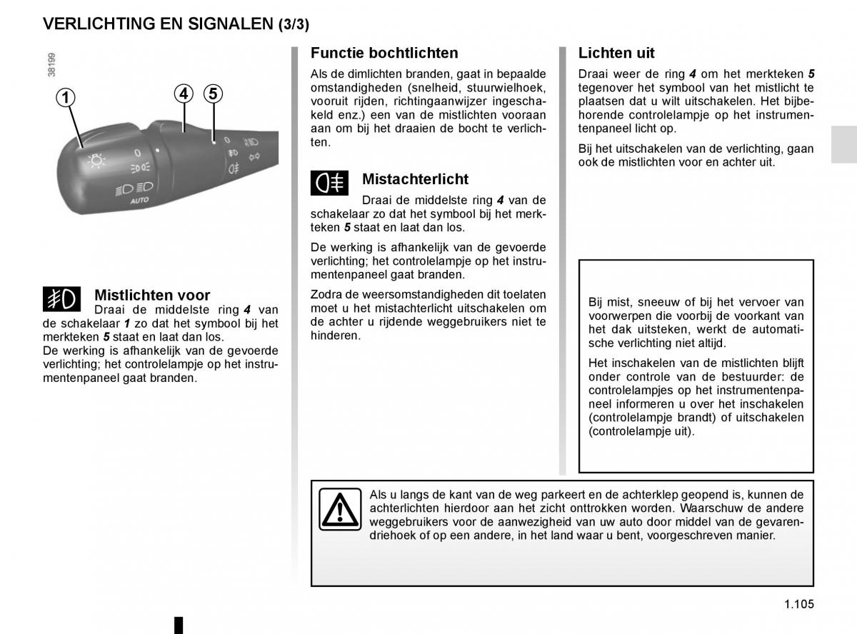 Renault Trafic III 3 handleiding / page 111