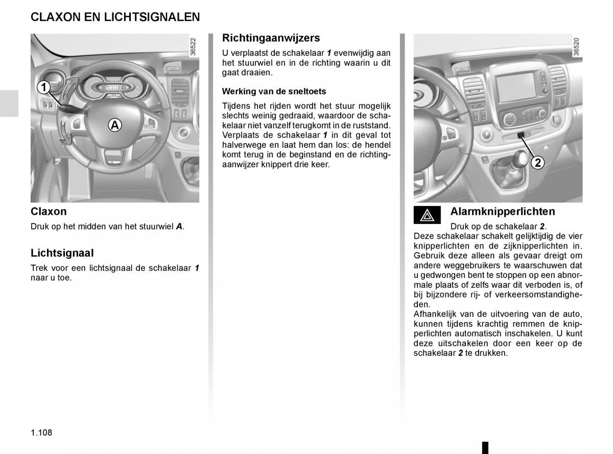 Renault Trafic III 3 handleiding / page 114