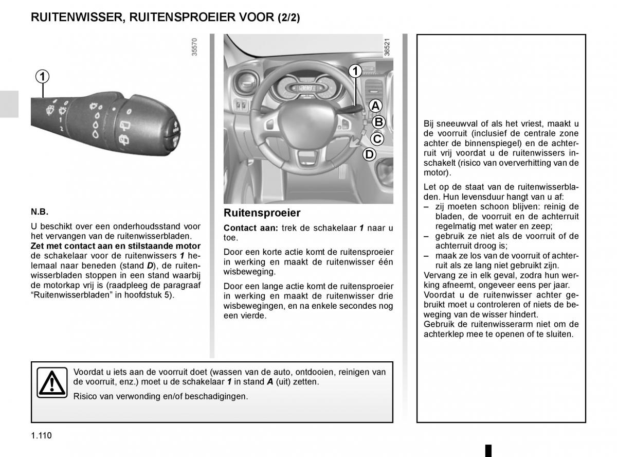 Renault Trafic III 3 handleiding / page 116