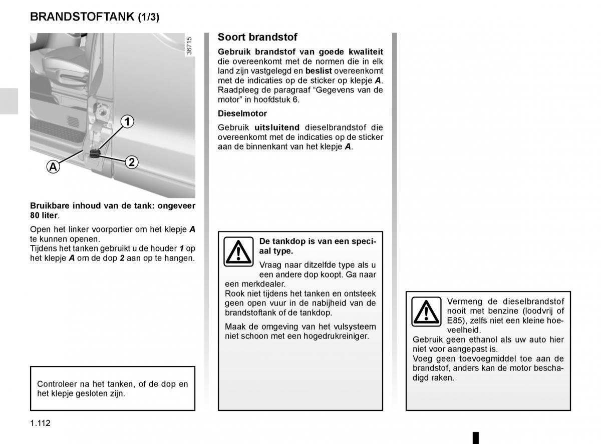 Renault Trafic III 3 handleiding / page 118