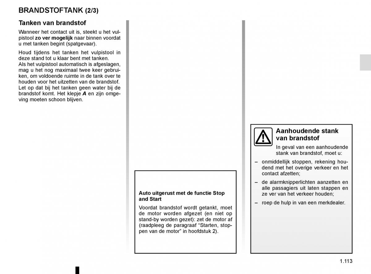 Renault Trafic III 3 handleiding / page 119