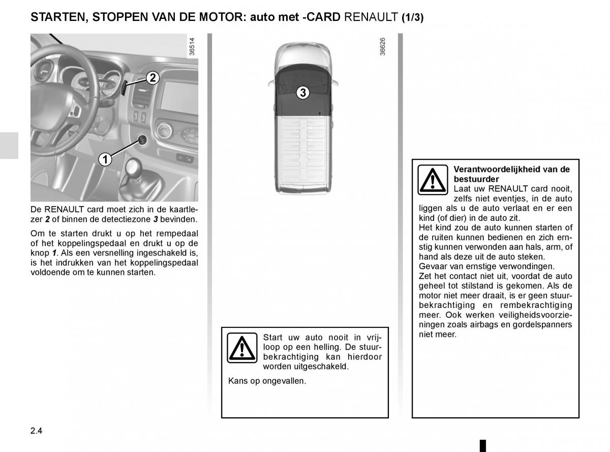 Renault Trafic III 3 handleiding / page 128