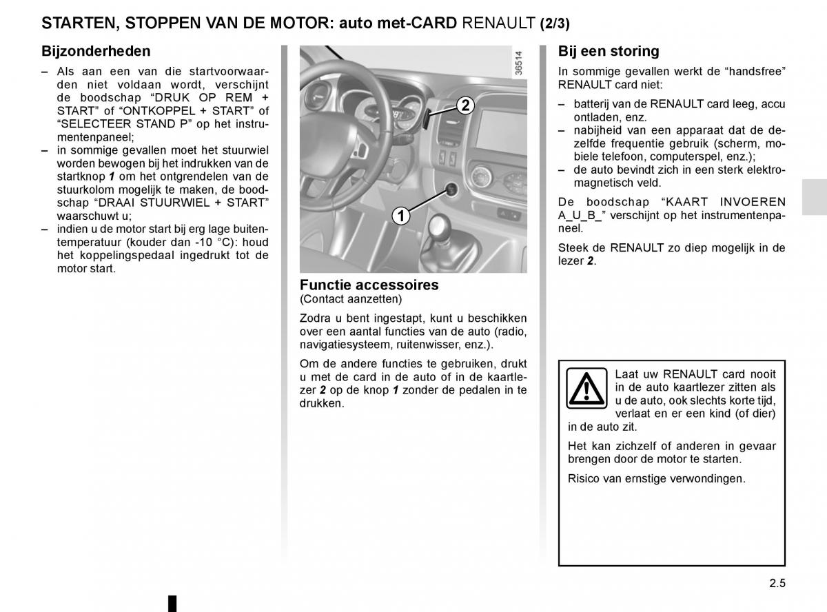 Renault Trafic III 3 handleiding / page 129