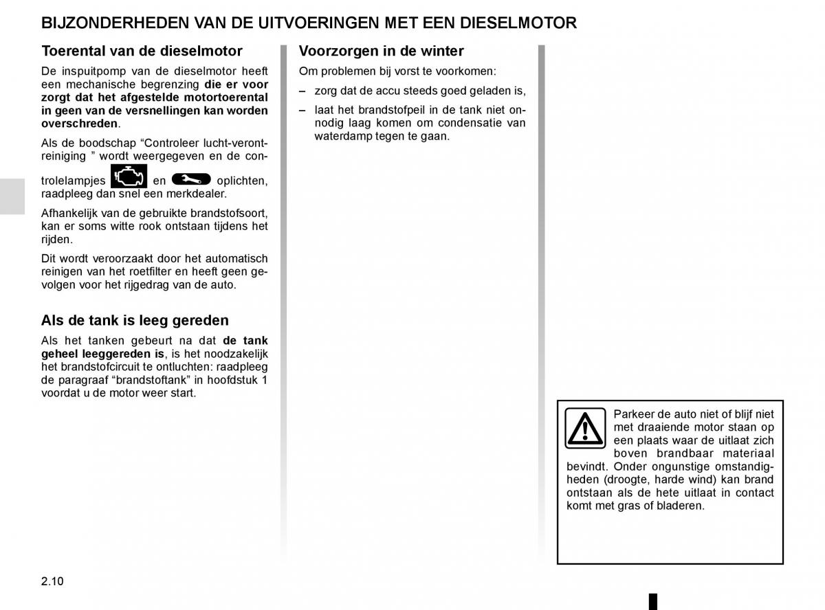 Renault Trafic III 3 handleiding / page 134