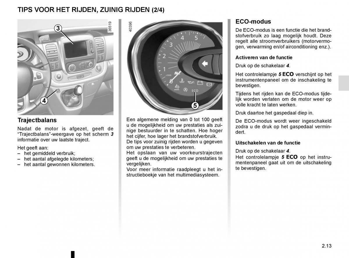 Renault Trafic III 3 handleiding / page 137